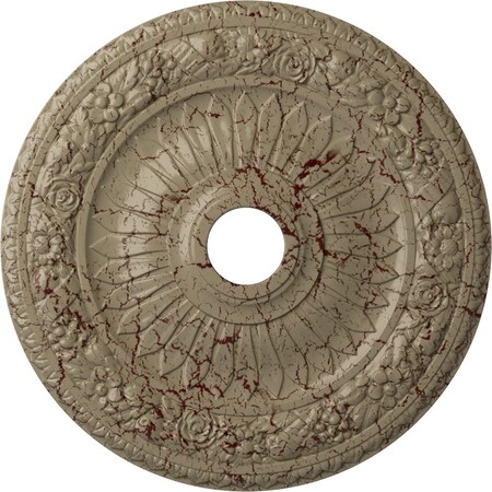 Ekena Millwork Bellona Medallion (Canopies up to 3 5/8"), 23 5/8"OD x 3 5/8"ID x 1 1/8"P, Gobi Desert Crackle CM23BEGDC